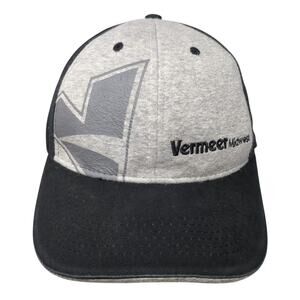 Vermeer Midwest Strapback Baseball Cap Black One Size Adjustable Embroidered
